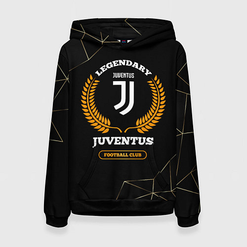 Женская толстовка Лого Juventus и надпись Legendary Football Club на / 3D-Черный – фото 1