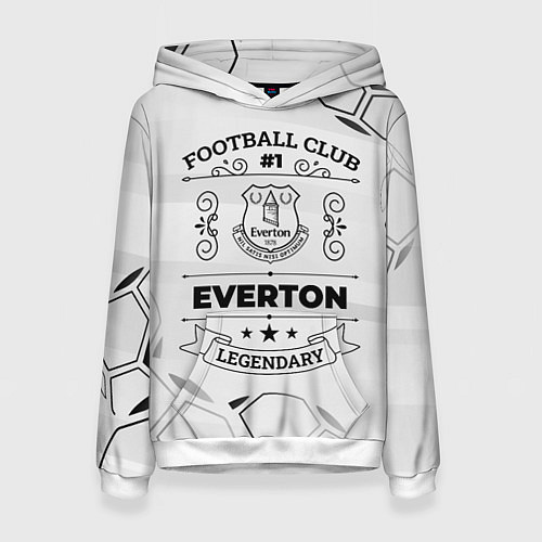 Женская толстовка Everton Football Club Number 1 Legendary / 3D-Белый – фото 1