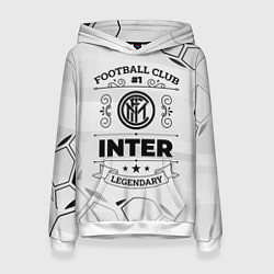 Толстовка-худи женская Inter Football Club Number 1 Legendary, цвет: 3D-белый