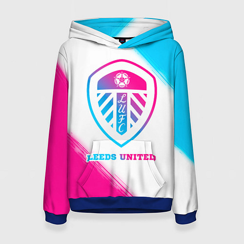 Женская толстовка Leeds United Neon Gradient / 3D-Синий – фото 1