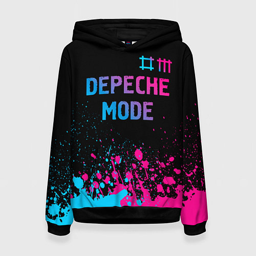 Женская толстовка Depeche Mode Neon Gradient / 3D-Черный – фото 1