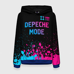 Толстовка-худи женская Depeche Mode Neon Gradient, цвет: 3D-синий
