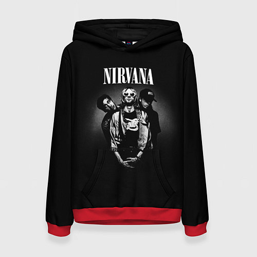 Женская толстовка Nirvana рок-группа / 3D-Красный – фото 1