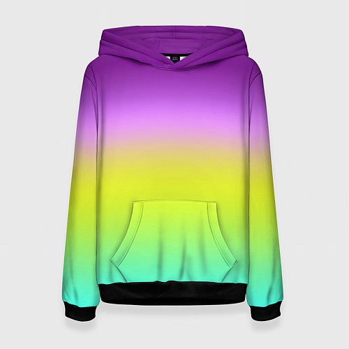 Женская толстовка Multicolored Ombre gradient / 3D-Черный – фото 1