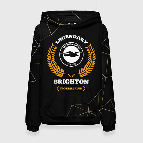 Женская толстовка Лого Brighton и надпись Legendary Football Club на / 3D-Черный – фото 1