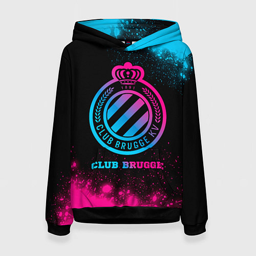 Женская толстовка Club Brugge Neon Gradient / 3D-Черный – фото 1