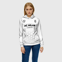 Толстовка-худи женская AC Milan Champions Униформа, цвет: 3D-белый — фото 2