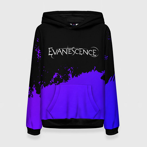 Женская толстовка Evanescence Purple Grunge / 3D-Черный – фото 1