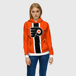 Толстовка-худи женская Филадельфия Флайерз Форма, цвет: 3D-белый — фото 2