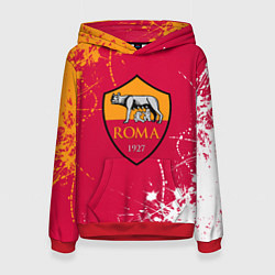 Толстовка-худи женская Roma : рома брызги красок, цвет: 3D-красный
