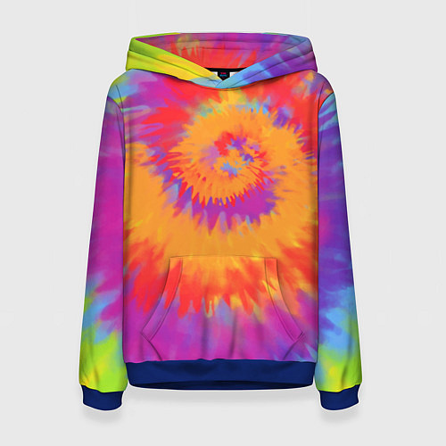 Женская толстовка Тай дай в радуге / 3D-Синий – фото 1