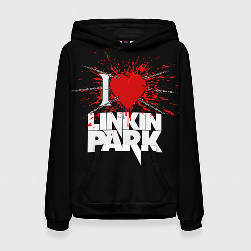 Женская толстовка Linkin Park Сердце / 3D-Черный – фото 1