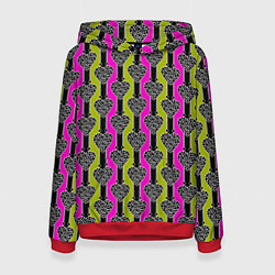 Женская толстовка Striped multicolored pattern Сердце