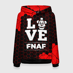 Толстовка-худи женская FNAF Love Классика, цвет: 3D-черный