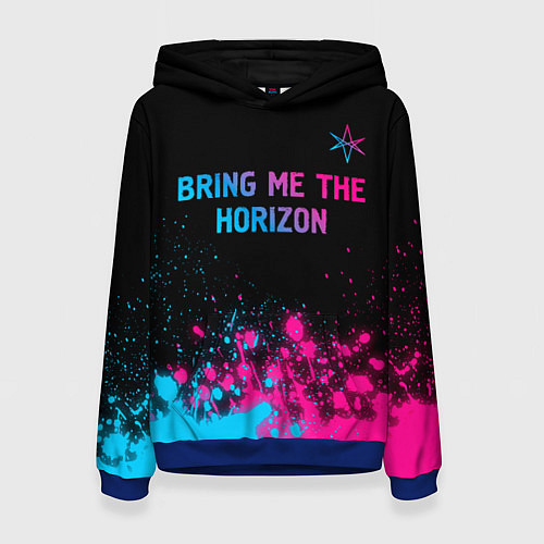 Женская толстовка Bring Me the Horizon Neon Gradient / 3D-Синий – фото 1