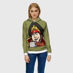 Толстовка-худи женская Ciaphas Cain Mug 3D, цвет: 3D-белый — фото 2