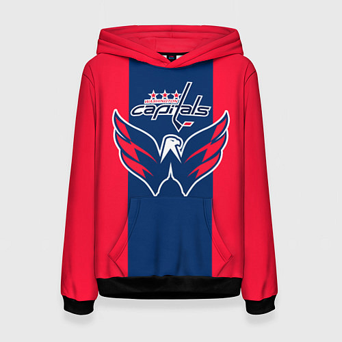 Женская толстовка Вашингтон КэпиталзWashington Capitals / 3D-Черный – фото 1