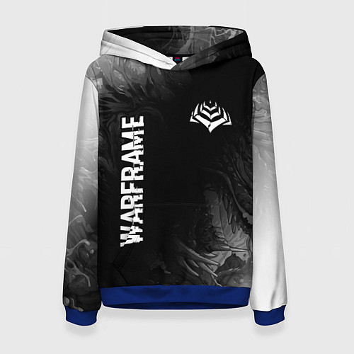Женская толстовка Warframe Glitch на темном фоне - FS / 3D-Синий – фото 1