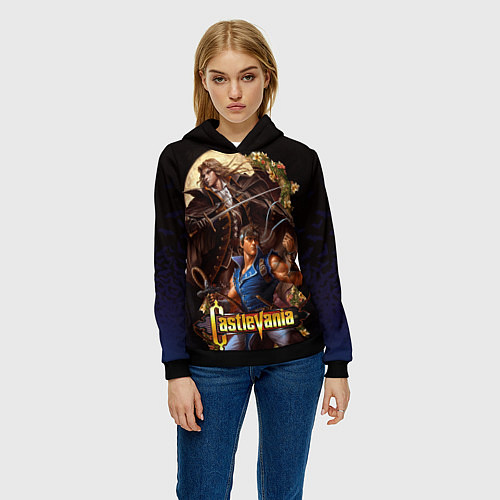 Женская толстовка Castlevania - Leon & Alucard / 3D-Черный – фото 3