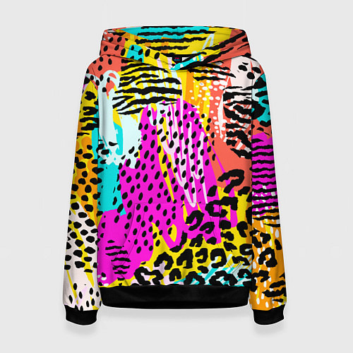 Женская толстовка LEOPARD TEXTURE / 3D-Черный – фото 1