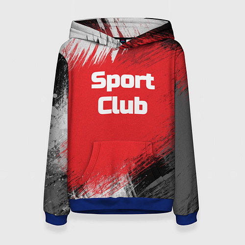 Женская толстовка Sport Club Спортивный клуб / 3D-Синий – фото 1
