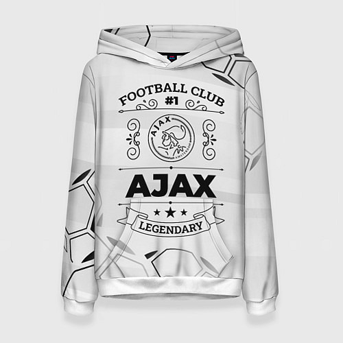 Женская толстовка Ajax Football Club Number 1 Legendary / 3D-Белый – фото 1