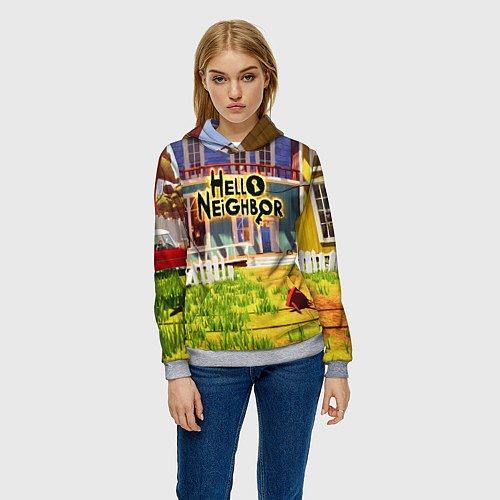 Женская толстовка Hello Neighbor: Дом / 3D-Меланж – фото 3
