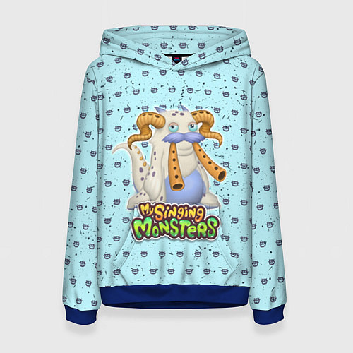 Женская толстовка My Singing Monsters - Гуджуб / 3D-Синий – фото 1