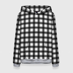 Женская толстовка Black and white trendy checkered pattern