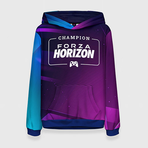 Женская толстовка Forza Horizon Gaming Champion: рамка с лого и джой / 3D-Синий – фото 1