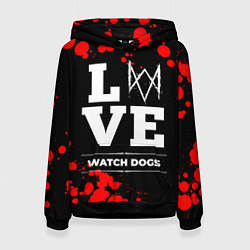Толстовка-худи женская Watch Dogs Love Классика, цвет: 3D-черный