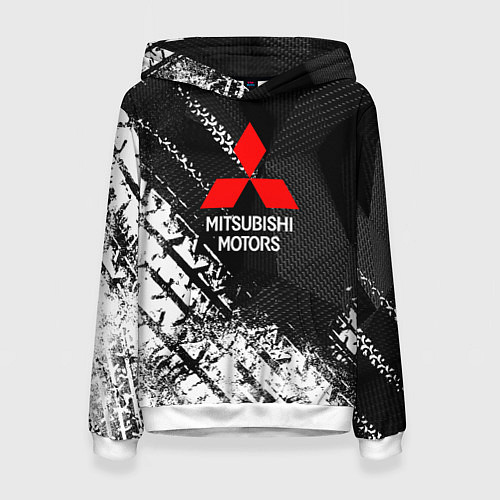 Женская толстовка Mitsubishi - След протектора / 3D-Белый – фото 1