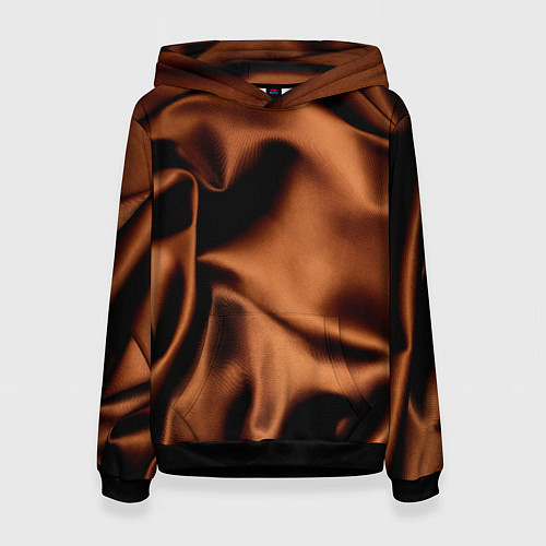 Женская толстовка Шелк шоколадный оттенок / 3D-Черный – фото 1