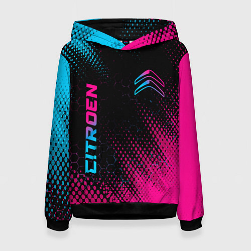 Женская толстовка Citroen - Neon Gradient / 3D-Черный – фото 1