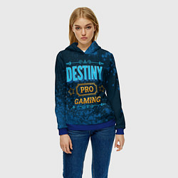 Толстовка-худи женская Игра Destiny: PRO Gaming, цвет: 3D-синий — фото 2