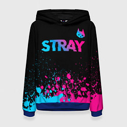 Женская толстовка Stray - neon gradient logo