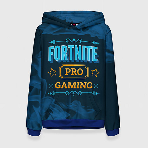 Женская толстовка Игра Fortnite: PRO Gaming / 3D-Синий – фото 1