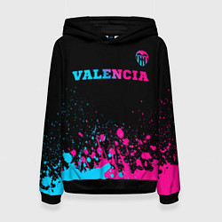 Женская толстовка Valencia - neon gradient: символ сверху