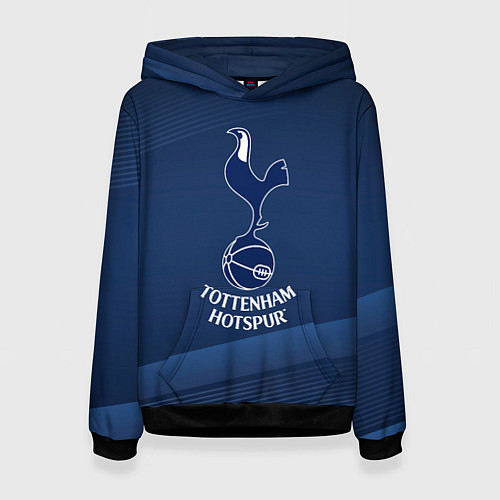 Женская толстовка Tottenham hotspur Синяя абстракция / 3D-Черный – фото 1