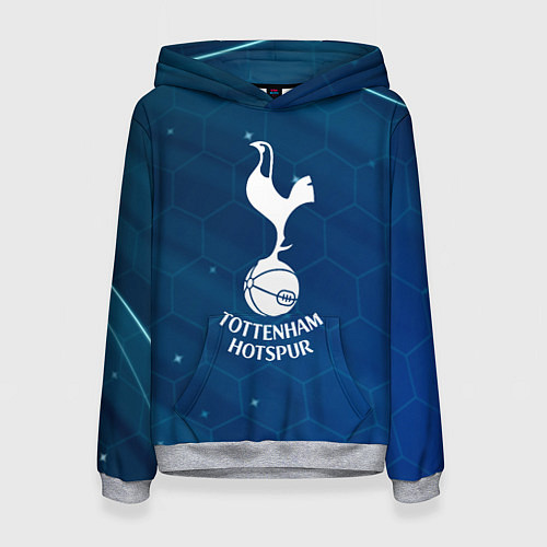 Женская толстовка Tottenham hotspur Соты абстракция / 3D-Меланж – фото 1