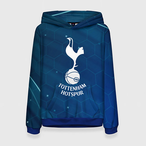 Женская толстовка Tottenham hotspur Соты абстракция / 3D-Синий – фото 1