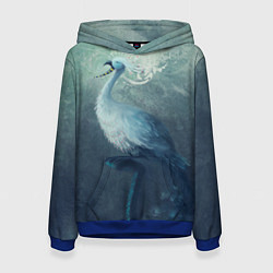 Толстовка-худи женская Beautiful Peacock, цвет: 3D-синий