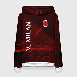 Толстовка-худи женская Ac milan Соты, цвет: 3D-белый