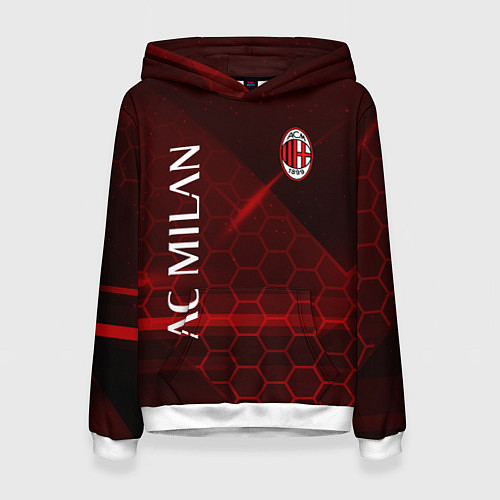Женская толстовка Ac milan Соты / 3D-Белый – фото 1