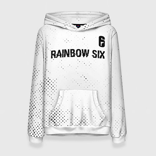 Женская толстовка Rainbow Six glitch на светлом фоне: символ сверху / 3D-Белый – фото 1