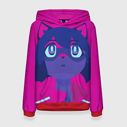Толстовка-худи женская Красотка Митиру - Совершенно новое животное, цвет: 3D-красный