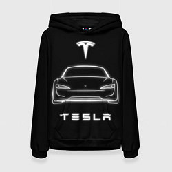 Женская толстовка Tesla white light