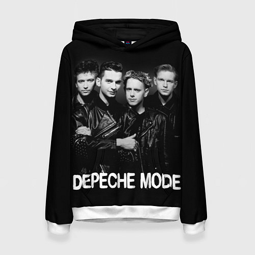 Женская толстовка Depeche Mode - black & white portrait / 3D-Белый – фото 1