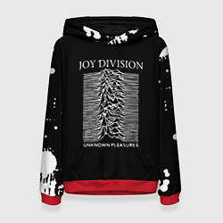 Толстовка-худи женская Joy Division - unknown pleasures, цвет: 3D-красный