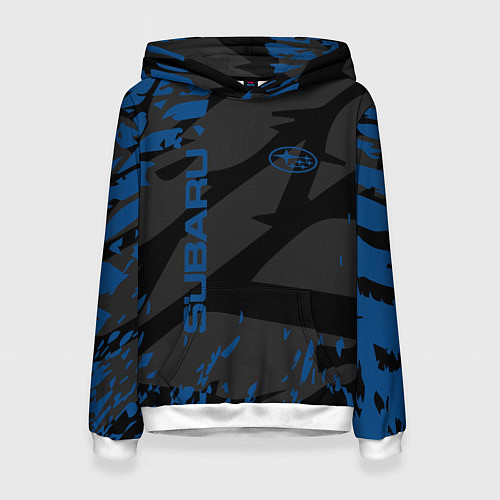 Женская толстовка Subaru - следы шин / 3D-Белый – фото 1